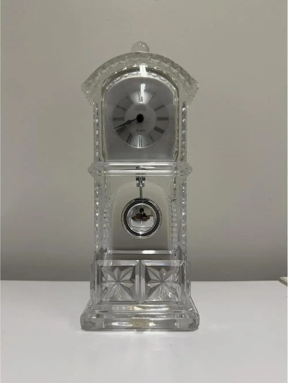 Godinger Crystal Legends Quartz Mantel Clock